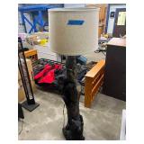 Beautiful Wood Carved Bear Lamp! Tall