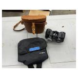 Pair of Vintage Antique Binoculars with Case