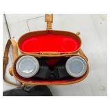 Pair of Vintage Antique Binoculars with Case