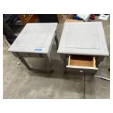 Lot of 2 End Tables with Drawers