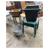 Lot of Planters - Plastic Patio Tables