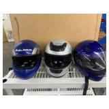 Lot of 3 Snowmobile Helmets - Polaris