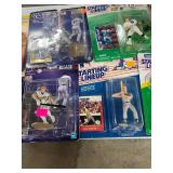 Large lot of Sports Starting Line ups, In Box Plus Seahawks Gnome