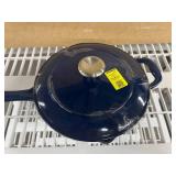 Brand New Blue Cast Iron Pan with Lid