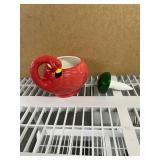 Brand New - Ceramic Flamingo Planter & Mushroom Watering Stake