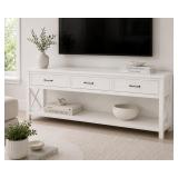 White Color - Entertainment Center / Decorative Table