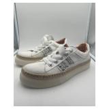 Brand New - Malibu blowfish tennis shoes  women's size 7.5  cream with blue stripes