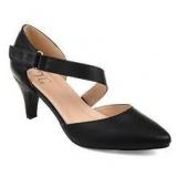 Brand New - Womens black high heels with strap size 8.5