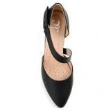 Brand New - Womens black high heels with strap size 8.5