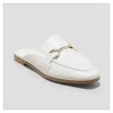 Brand New - A New Day Women's White Sandy Mule Flats