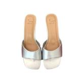 Brand New - A New Day Women's Lindie Mule Slip On Heels Silver Memory Size 9