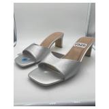 Brand New - A New Day Women's Lindie Mule Slip On Heels Silver Memory Size 9