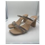 Brand New - A New Day Women's Chunky Block High Heel Slip On Sandals Leather Size 9