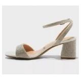 Brand New - A New Day Silver Heeled Shoes With Elegant Size 8.5