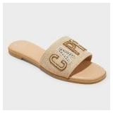 Brand New - Beaded Canvas Slides by a New Day Size 6.5