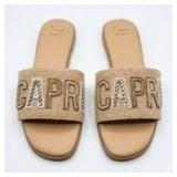Brand New - Beaded Canvas Slides by a New Day Size 6.5