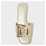 Brand New - Women's Deidra Slide Sandals - A New Day Gold Size 6.5