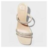 Brand New - A New Day Women's Chunky Block High Heel Slip On Sandals Leather Size 11