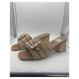 Brand New - Women's Kathleen Raffia Buckle Block Heels - A New Day Size 11