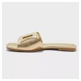 Brand New - Women's Deidra Slide Sandals - A New Day Gold Size 6