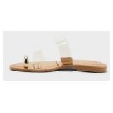 Brand New - A New Day Womens Honey Metal Toe Loop Double Band Slide Sandals Size 6