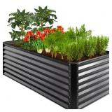The Best Choice Products SKY8713 is a 48x24x30-inch elevated, galvanized steel raised garden bed in black