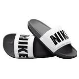 Brand New - Nike Offcourt slides Grey/Black/white Size 12
