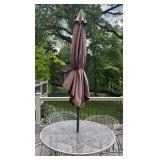 BY - Metal Patio Table, 4 Chairs & Umbrella Set