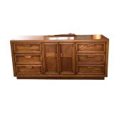 BR2 - Vintage Oak Dresser With Mirror Light Vintage Wear