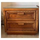 BR2 - Vintage Oak Nightstand Pair