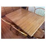 K - Vintage Oak Dining Table & 5 Chairs