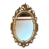 BR3 - Gold Tone Framed Wall Hanging Mirror