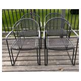 BY - Patio Metal Mesh Chairs (Lot of 4)