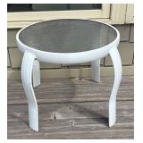 BY - Glass Top Patio Accent Table