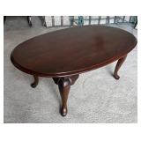 FR - Vintage Queen Anne Style Cherry Oval Coffee Table