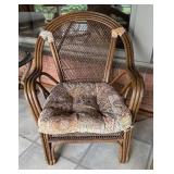 LP - Vintage Mid Century Rattan Caned Lounge Chairs (Lot of 2)