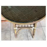 LP - Vintage Mid Century Patio Table With Glass Top