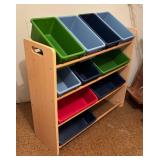 LLR - Colorful Bin Shelf With Assorted Bins