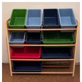 LLR - Colorful Bin Shelf With Assorted Bins