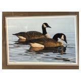 LLR - Vintage Phil Scholer Graceful Repose Canada Geese Signed Print 243/580 Framed
