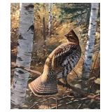 LLR - Vintage David Maass Wildlife Heritage Ruffed Grouse Signed Print 250/500 Framed