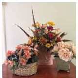 BR1 - Faux Floral Arrangement Trio (Lot of 3)