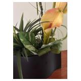 BR1 - Faux Floral Arrangement in Black Planter
