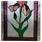 B - Floral Stained Glass Decor