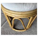 LR - Vintage Rattan Ottoman Stool