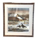 LLR - Vintage Terry Redlin Winter Haven Signed & Numbered Print 306/500 Framed