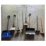 G - Garden Tools Mixed Lot Shovels, Hoes, Axe & More