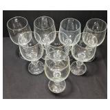 K - Bohemia Claudia Crystal Stemware (Lot of 8)