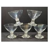 K - Vintage Anchor Hocking Berwick Boopie Sherbet Glasses (Lot of 5)