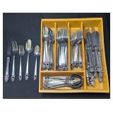K - Vintage Grace Symphony Stainless Flatware Service for 14